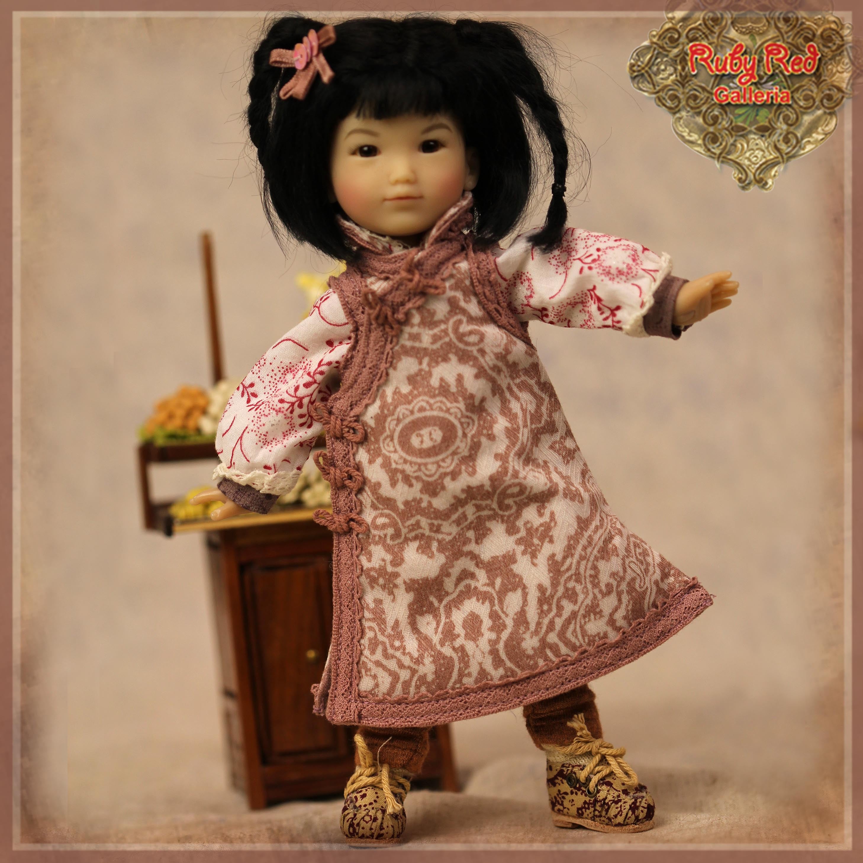 8" Ten Ping Spring Outfit - Qi Po Style (HC0012A)