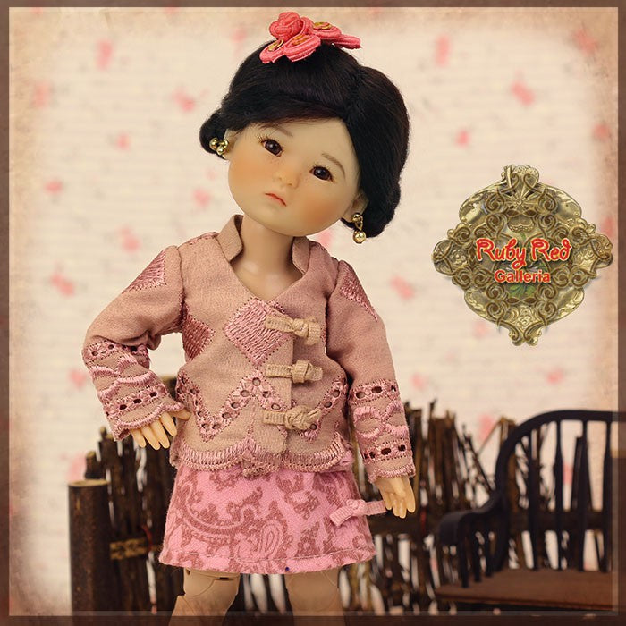 8" Ten Ping Floral Embroidery Outfit (HC0024A)