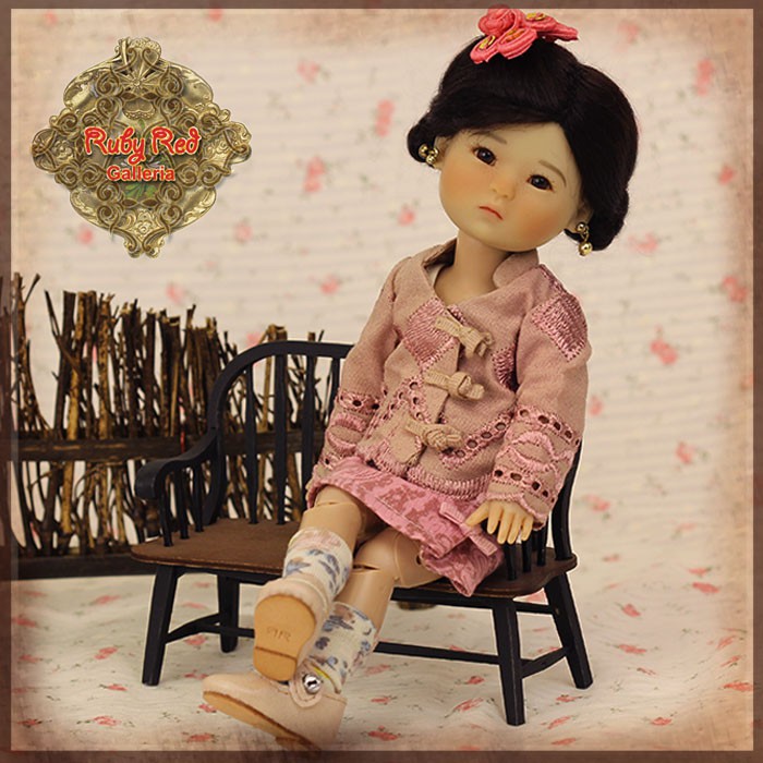 8" Ten Ping Floral Embroidery Outfit (HC0024A)