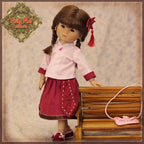 8" Ten Ping Red and Pink Twins Outfit (HC0047A)