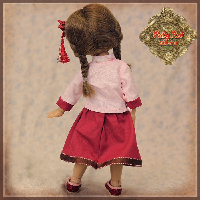 8" Ten Ping Red and Pink Twins Outfit (HC0047A)