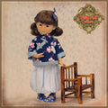 8" Ten Ping Blue Floral Printed Outfit (HC0051A)