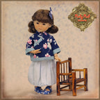 8" Ten Ping Blue Floral Printed Outfit (HC0051A)