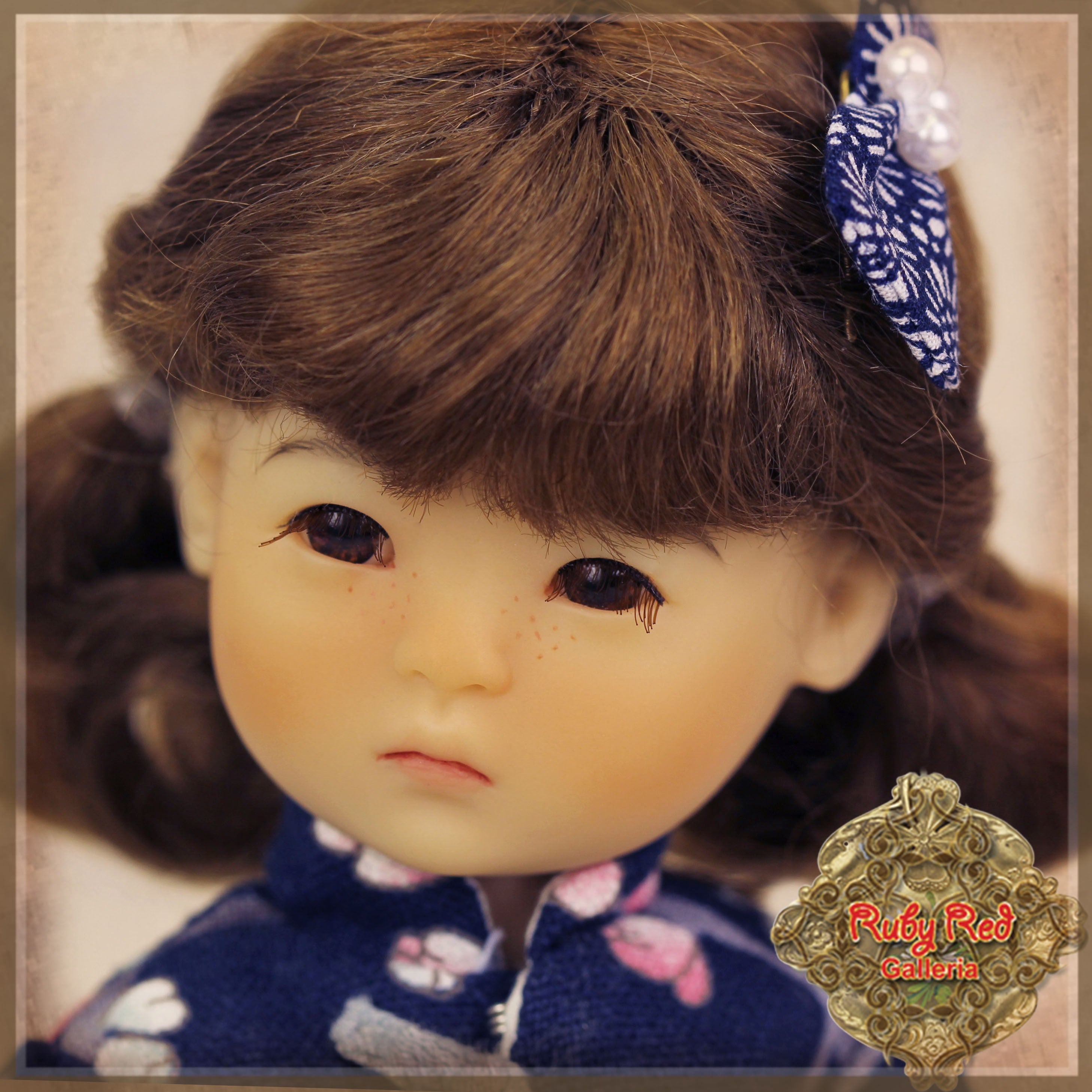 8" Ten Ping Blue Floral Printed Outfit (HC0051A)