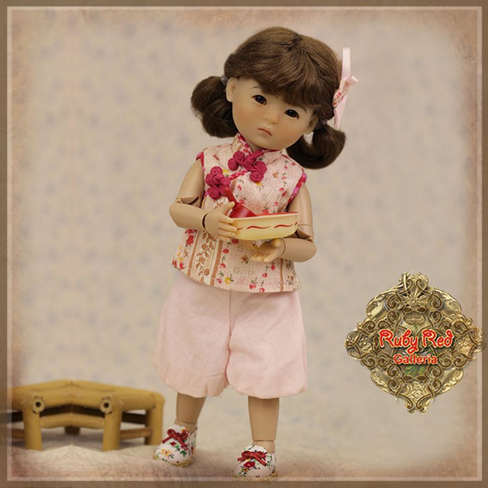 8" Ten Ping Pink Floral Printed Outfit (HC0052A)