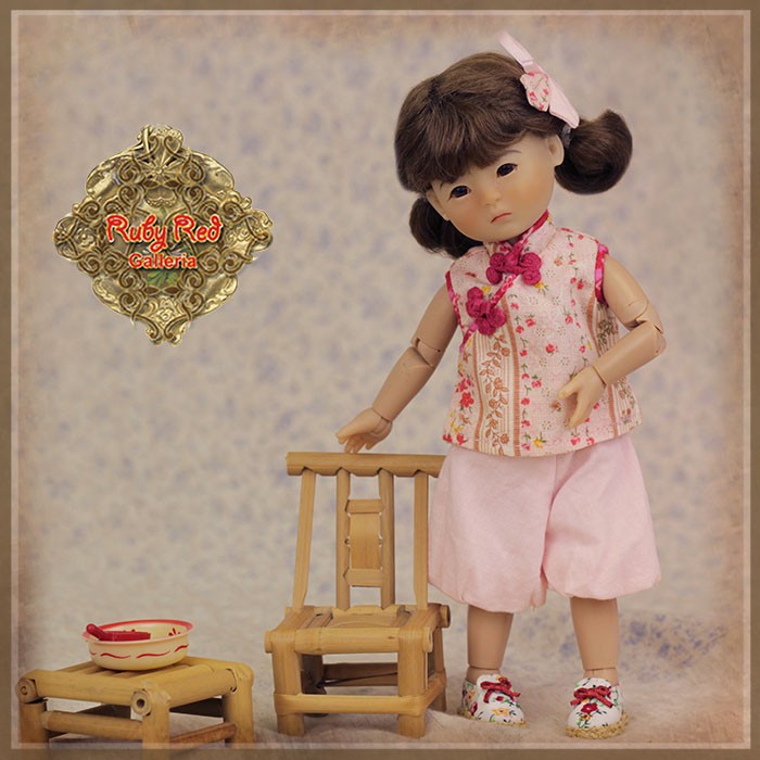 8" Ten Ping Pink Floral Printed Outfit (HC0052A)