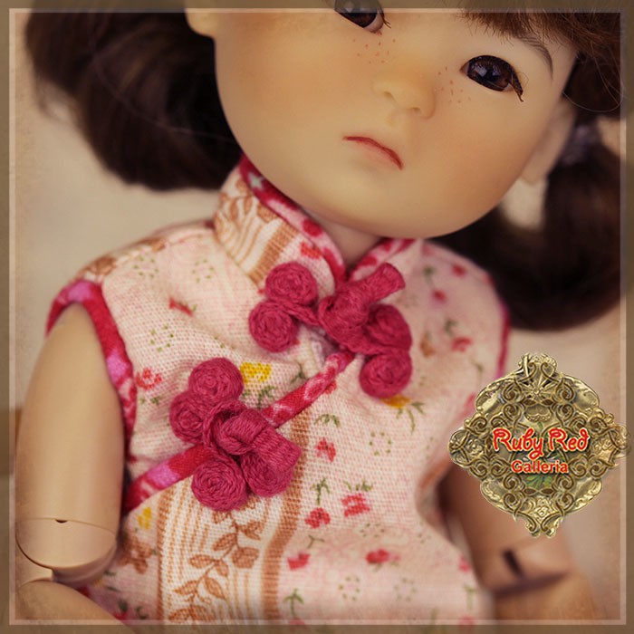 8" Ten Ping Pink Floral Printed Outfit (HC0052A)