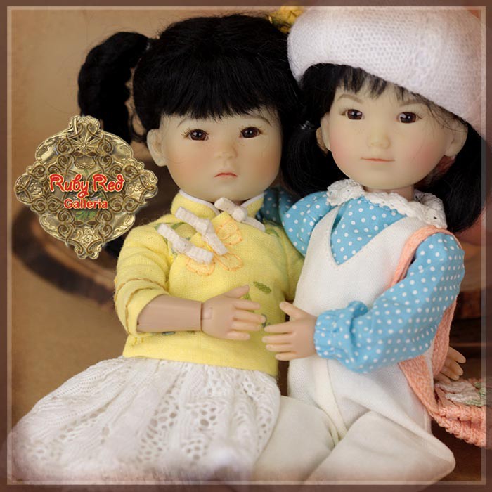 8" Teng Ping Yellow Embroidered Outfit (HC0069A)