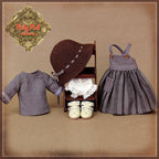 8" Teng Ping Twin Grey Dress outfit (HC0075A)