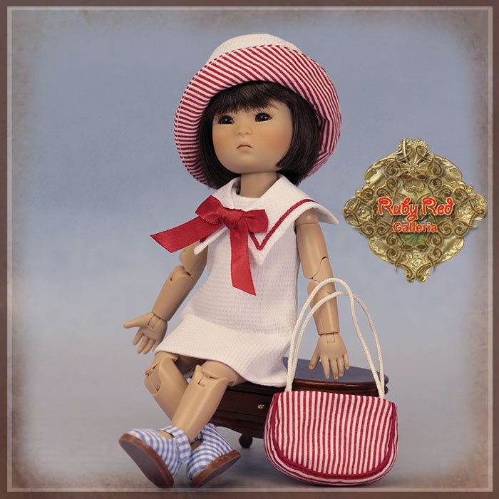 8" Ten Ping White and Red Outfit (HC0077A)