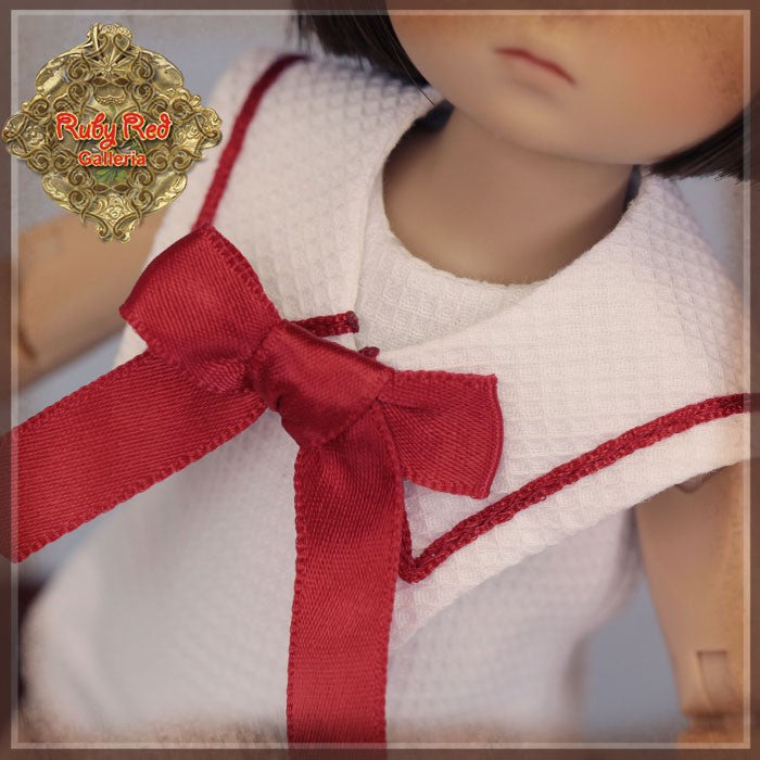 8" Ten Ping White and Red Outfit (HC0077A)