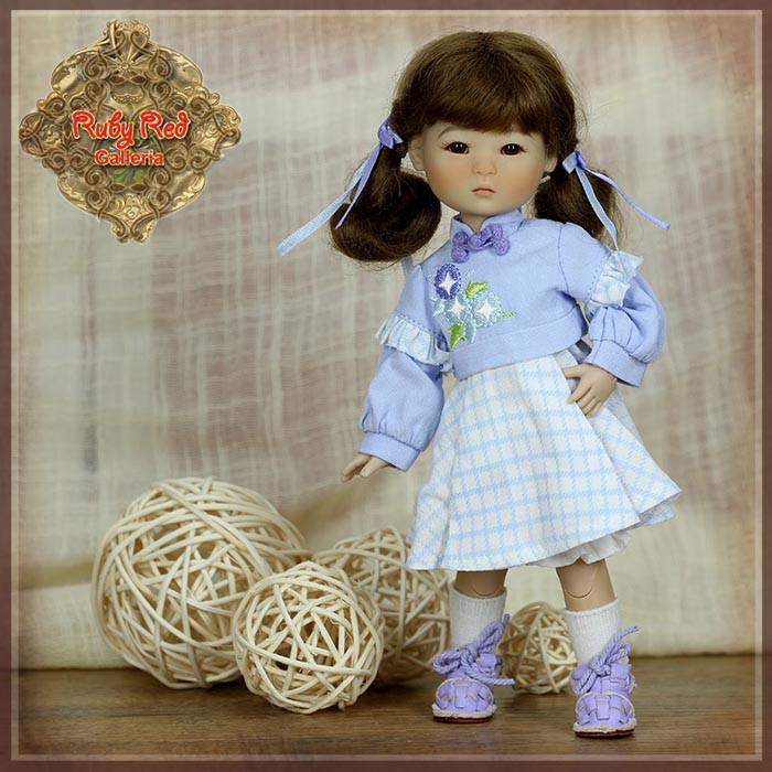 8" Ten Ping Light Purple Chinese Outfit (HC0096A)