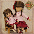 5.5" Yu Ping Red and Pink Twins outfit (HC0048A)