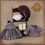 5.5" Yu Ping Twin Grey Dress Outfit (HC0076A)