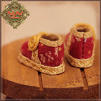 Red Fabric Shoes for 5.5" Dolls (HH0022A)