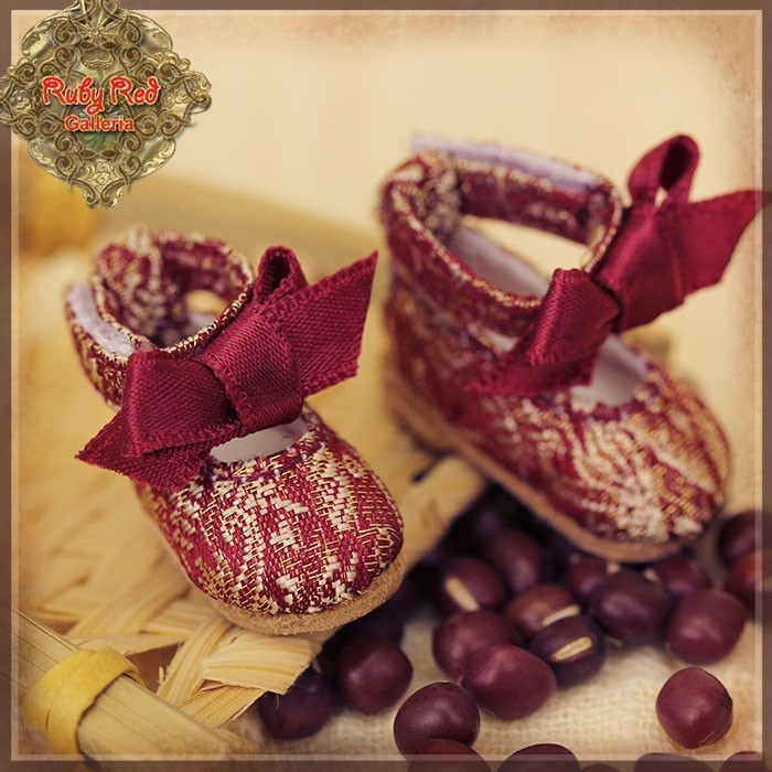 Red Fabric Boots for 5.5" Dolls (HH0031A)