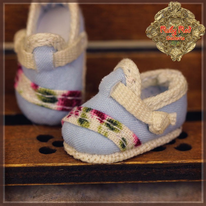 Blue Fabric Shoes for 5.5" Dolls (HH0037A)
