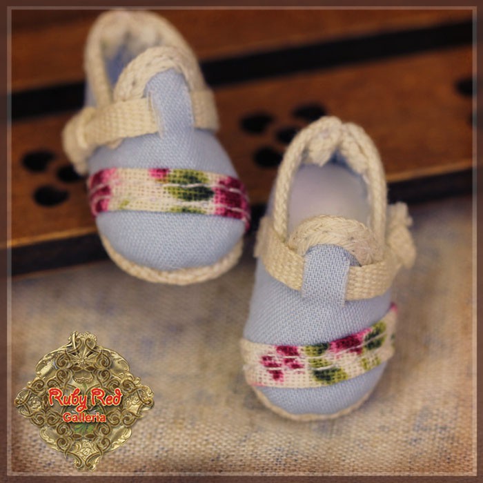 Blue Fabric Shoes for 5.5" Dolls (HH0037A)