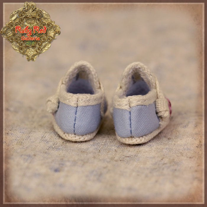 Blue Fabric Shoes for 5.5" Dolls (HH0037A)