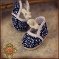 Blue Printed Shoes for 5.5" Dolls (HH0044A)