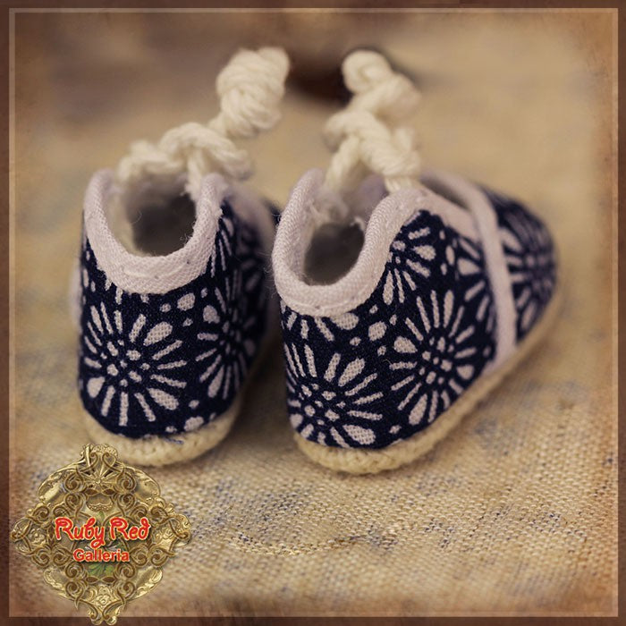Blue Printed Shoes for 5.5" Dolls (HH0044A)