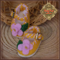 Orange Flower Shoes for 5.5" Dolls (HH0058A)