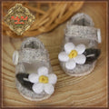 Grey Flower Shoes for 5.5" Dolls (HH0059A)