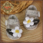 Grey Flower Shoes for 5.5" Dolls (HH0059A)