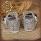 Grey Flower Shoes for 5.5" Dolls (HH0059A)