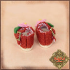 Red Flower Shoes for 5.5" Dolls (HH0072A)