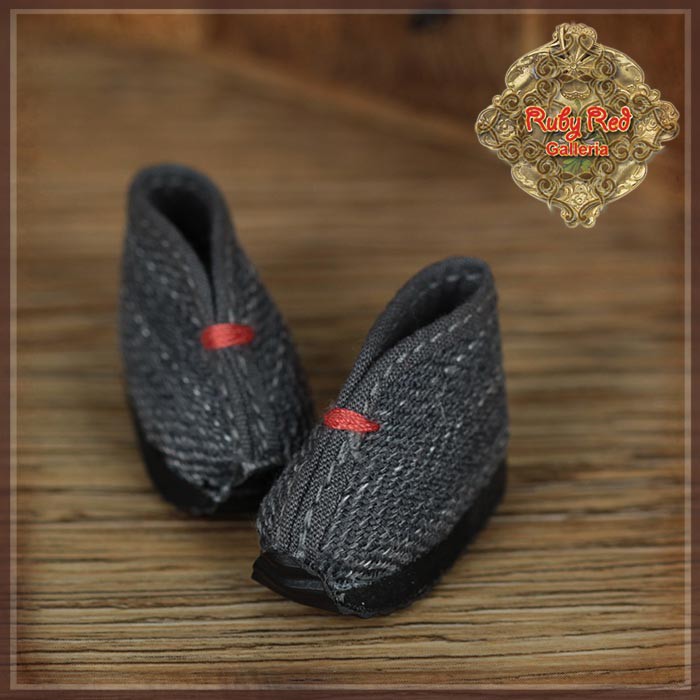 Grey Boat Shoes for 5.5" Dolls (HH0078A)