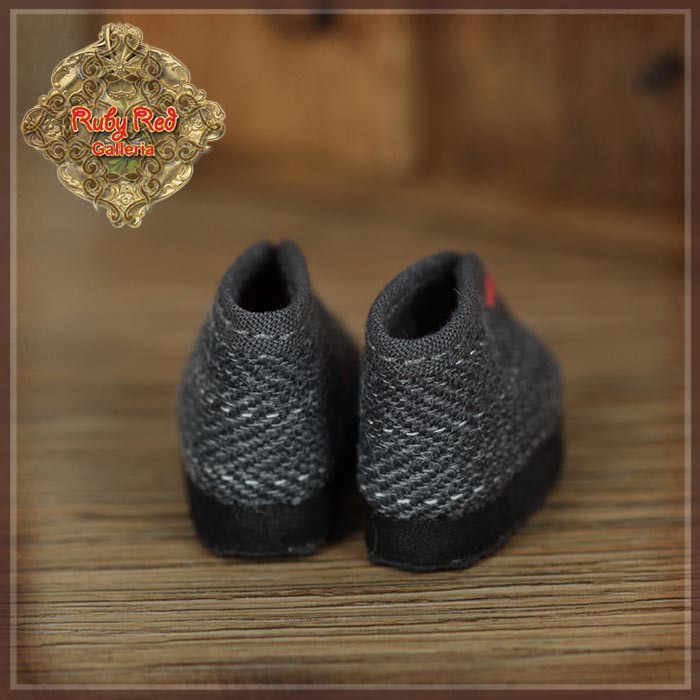 Grey Boat Shoes for 5.5" Dolls (HH0078A)