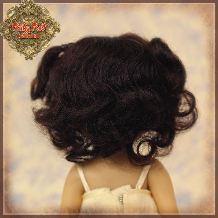 Dark Brown Mohair Wig for 5.5" Dolls (HD0017A)