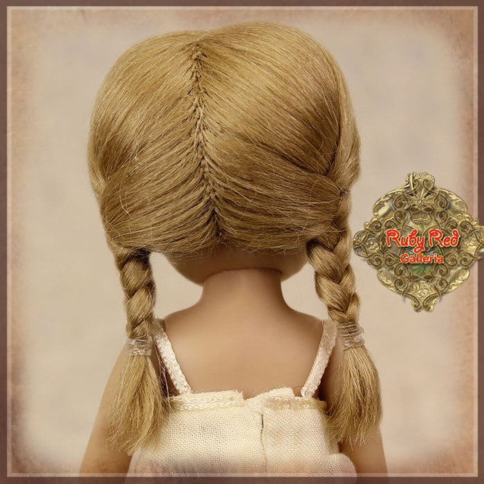 Blonde Mohair Wig with Braids for 5.5" Dolls (HD0018A)