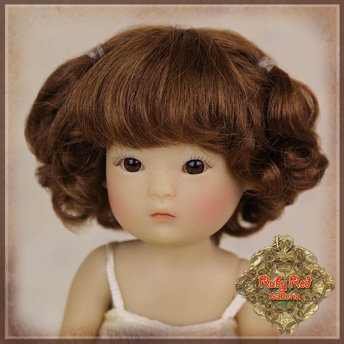 Brown Mohair Wig for 5.5" Dolls (HD0031A)