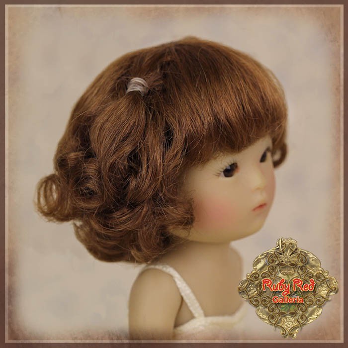 Brown Mohair Wig for 5.5" Dolls (HD0031A)