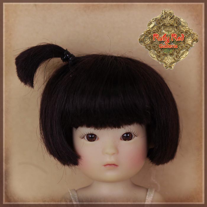 Brunette Mohair Wig for 5.5" Dolls (HD0032B)