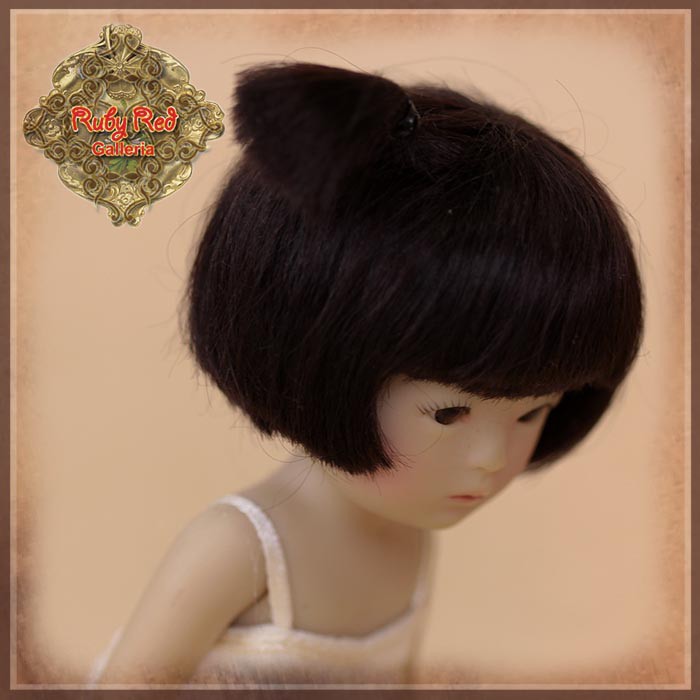 Brunette Mohair Wig for 5.5" Dolls (HD0032B)