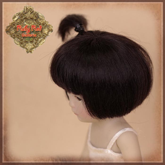 Brunette Mohair Wig for 5.5" Dolls (HD0032B)