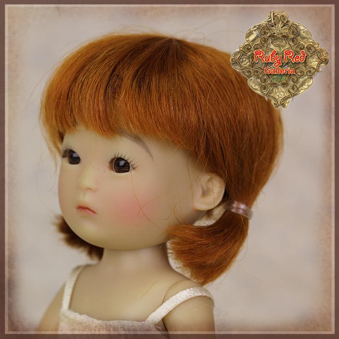 Brown Mohair Wig with Ponytails for 5.5" Dolls (HD0033A)