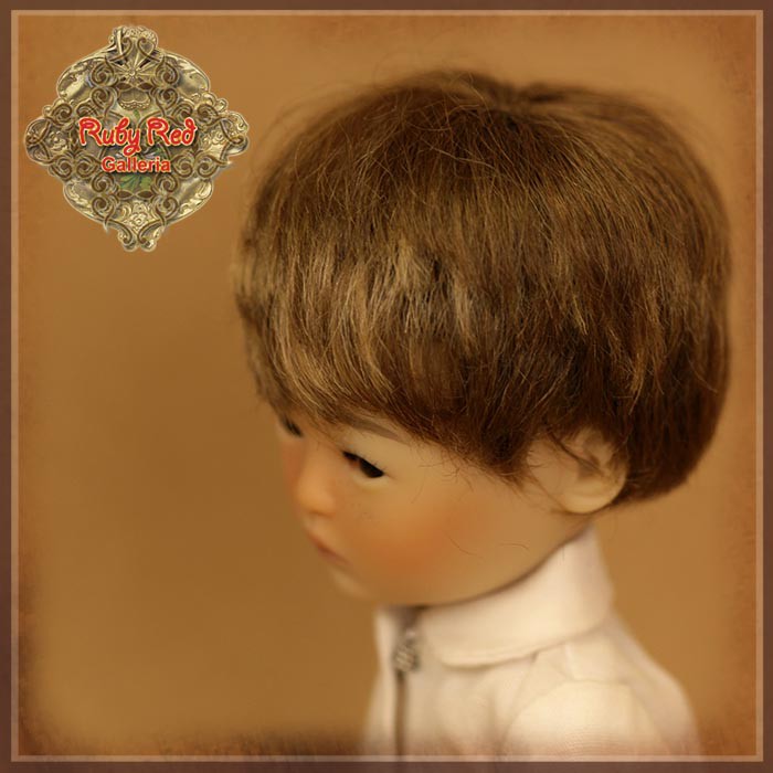 Light Brown Mohair Wig for 5.5" Dolls (HD0042A)