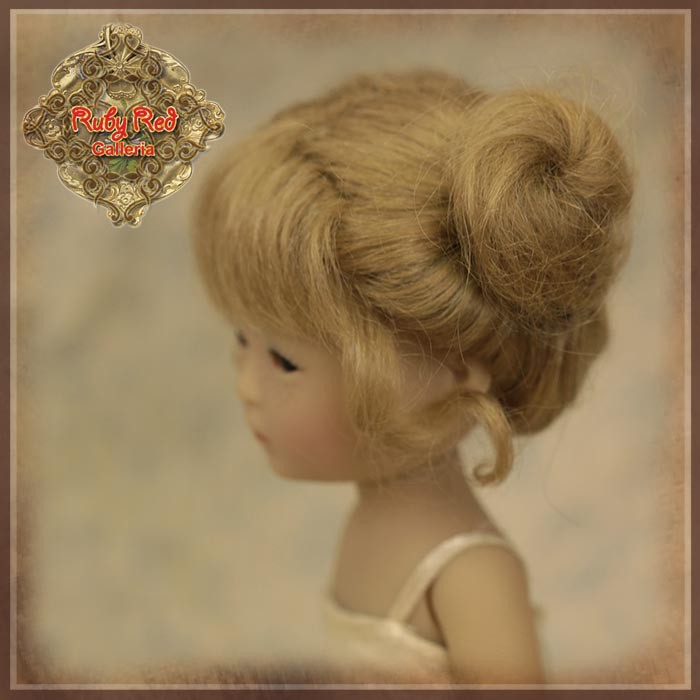 Blonde Mohair Wig with Buns for 5.5" Dolls (HD0043A)