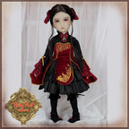 15" Girls of the Orient Red and Black Outfit (KC0010A)