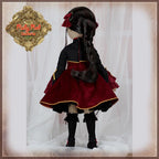 15" Girls of the Orient Red and Black Outfit (KC0010A)