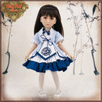 15" Girls of the Orient Blue and White Outfit (KC0011A)