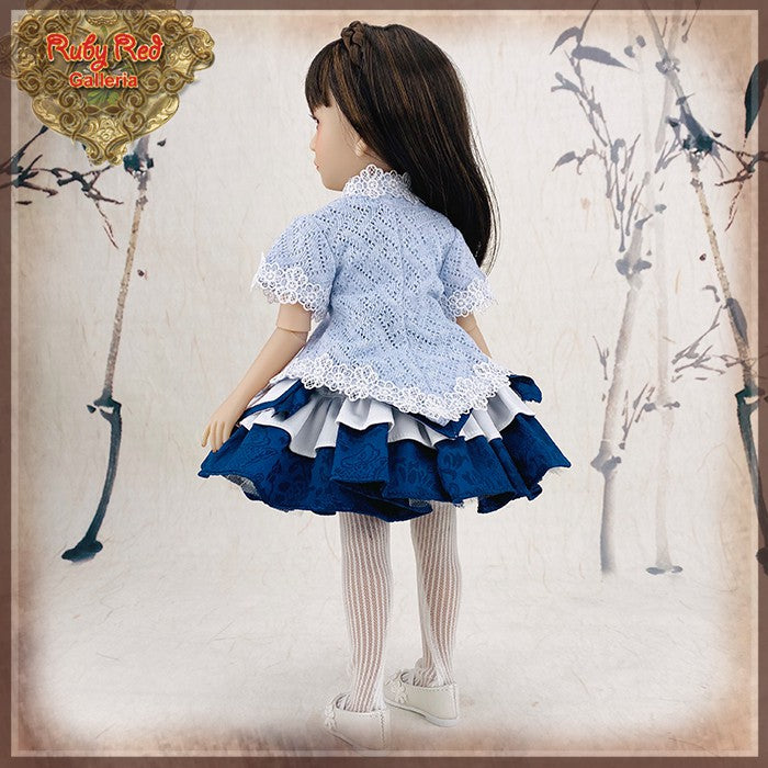 15" Girls of the Orient Blue and White Outfit (KC0011A)
