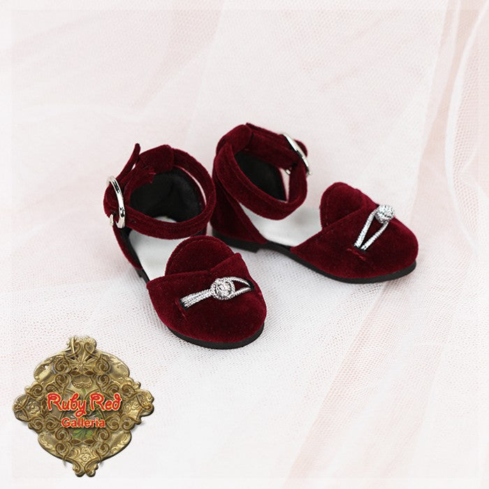 Red Shoes with Silver Wire for 15" Dolls (KH0001B)