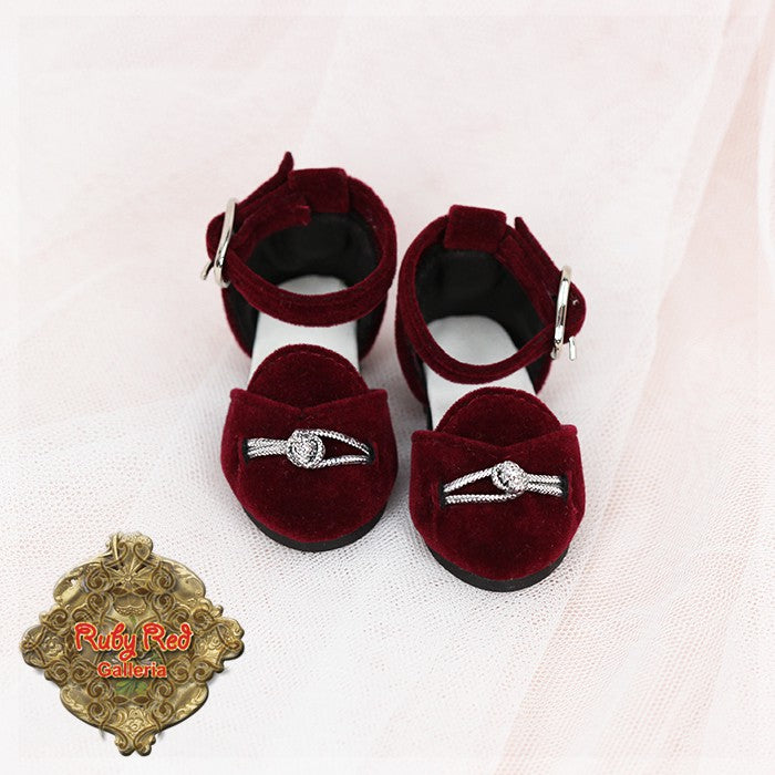 Red Shoes with Silver Wire for 15" Dolls (KH0001B)
