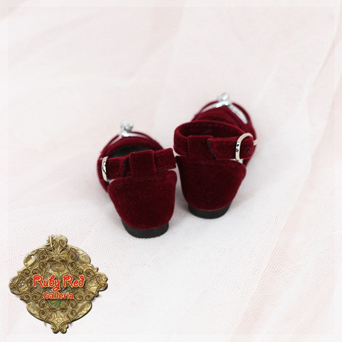 Red Shoes with Silver Wire for 15" Dolls (KH0001B)