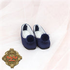 Purple Fuzzy Pom-pom Shoes for 15" Dolls (KH0004C)